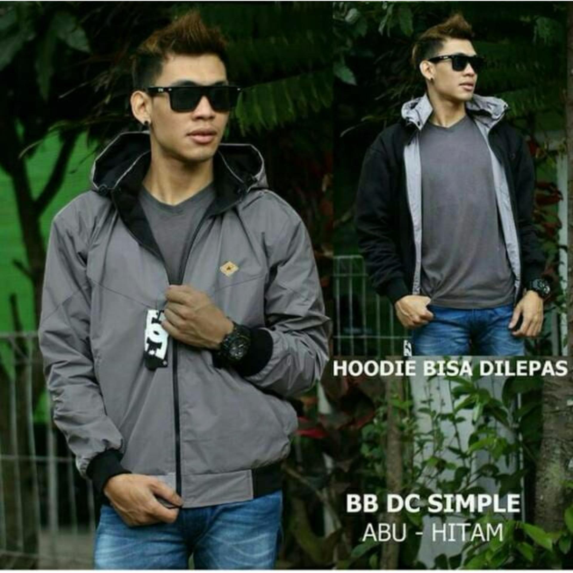 Jaket Parka Pria Bolak Balik Murah Simpel  ( MAROON )