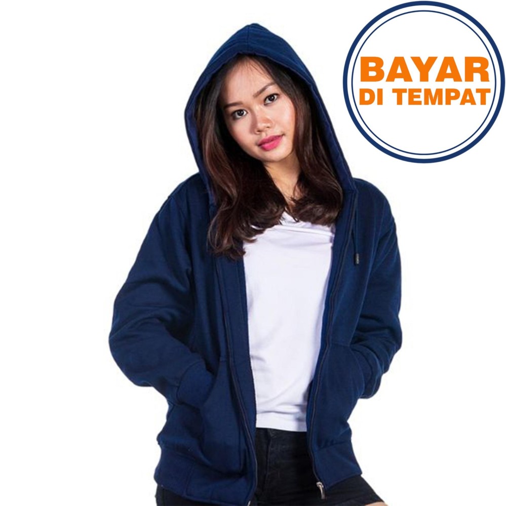 Jaket Sweater Polos Hoodie Zipper Unisex Best Seller