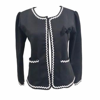 Jfashion Korean Style Women Blazer With Lace Long SLeeve - Eve Hitam Mei 2018 - 2 Jfashion Korean Style Women Blazer With Lace Long SLeeve - Eve Hitam - 2