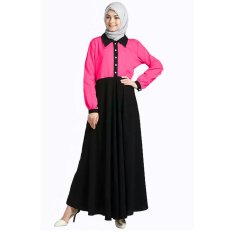 Jfashion Long Dress Gamis Maxi Tangan panjang - Fanta
