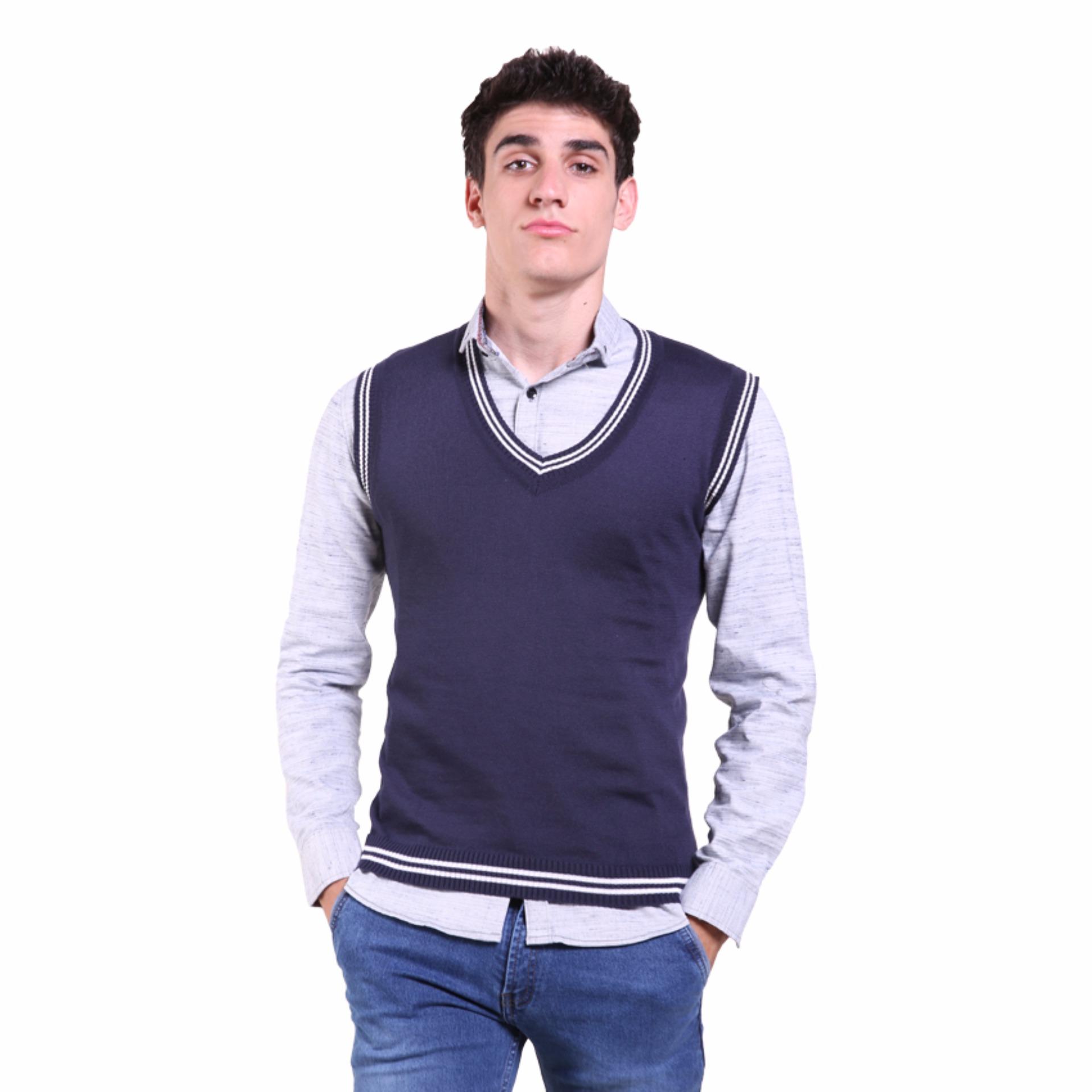 Jfashion Men's Knit Vest Rompi Rajut Pria - Exo