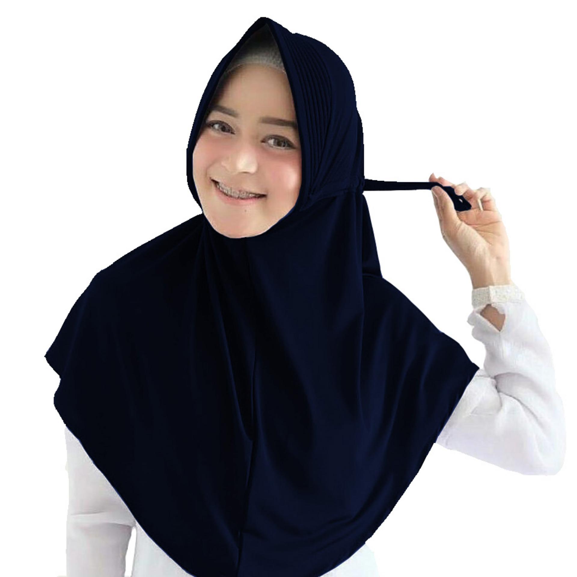 Jilbab Instan Serut Jokowi Jersey ( Kerudung instan, jilbab khimar)