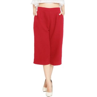Gambar JO   NIC Allison Midi Culotte Pants   Celana Kulot Wanita   Red