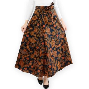 Gambar JO   NIC Rok Batik Lilit   Wrapped A Line Long Skirt fit to BigSize