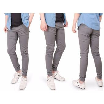 Gambar JOGER PANT   Celana Joger Bahan Katun Twill Tidak Luntur   Jahitan Rapi   Street Karet   Abu