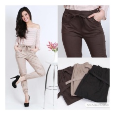 JOGGER PANTS COTTON STRETCH FOR LADIES (celana jogger katun wanita) - NAVY