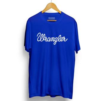 Gambar Kaos Distro WRANGLER T Shirt   Blue