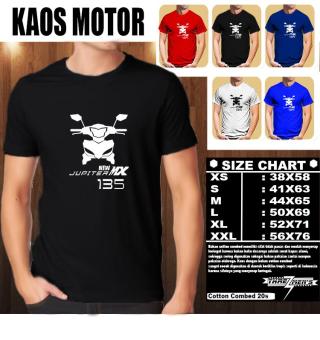 Gambar KAOS MOTOR Distro Baju T Shirt Otomotif YAMAHA NEW JUPITER MX 135SILUET TAMPAK DEPAN