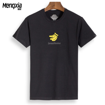 Gambar Kapas bambu buah dicetak pecinta t shirt (Hitam pisang)