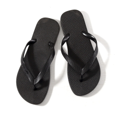 Kartun Perempuan Non-slip Datar Sendal Jepit Sandal (Gun hitam) (Gun hitam