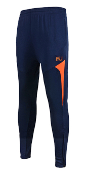 Gambar Kebugaran Kasual Trek Dan Lapangan Untuk Menutup Joging Celana Panjang Celana Pelatihan Sepak Bola (Biru tua dengan oranye) (Biru tua dengan oranye)