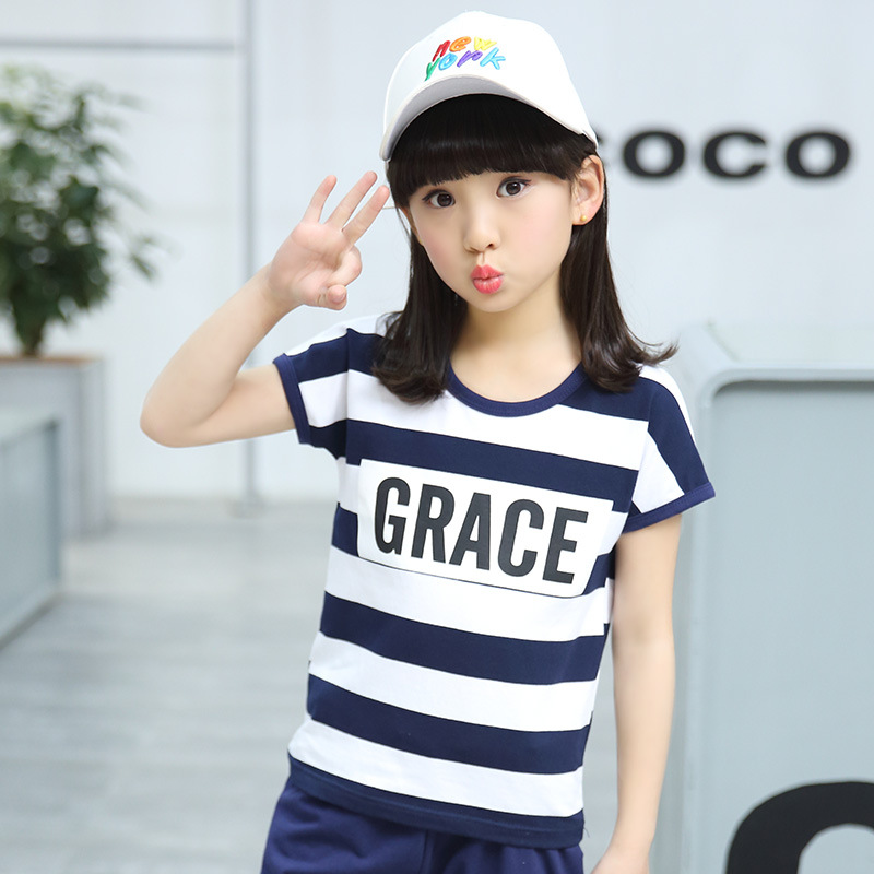 Kebugaran Korea Fashion Style Gadis Anak Anak Lengan 