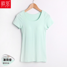 Korea Fashion Style katun siswa perempuan lengan pendek huruf t-shirt (