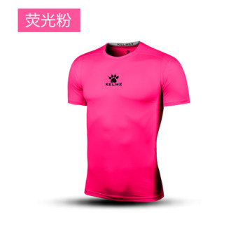 Jual Kelme warna solid pelatihan berjalan cepat kering peregangan t
shirt legging pakaian (K15Z731 # neon merah muda) Online Terbaik