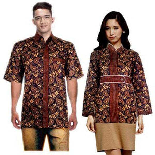 Kemeja Muslim | Seragam Sarimbit Couple Batik Capucino