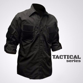 Gambar Kemeja Tactical Doone Outdoor Lapangan Hitam