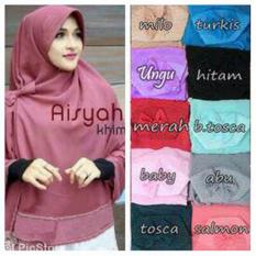 Kerudung Hijab Jilbab Instan Syari Khimar Pet Sifon Polos