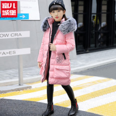 Korea Fashion Style baru musim dingin bagian panjang dari katun tebal jas anak perempuan empuk (