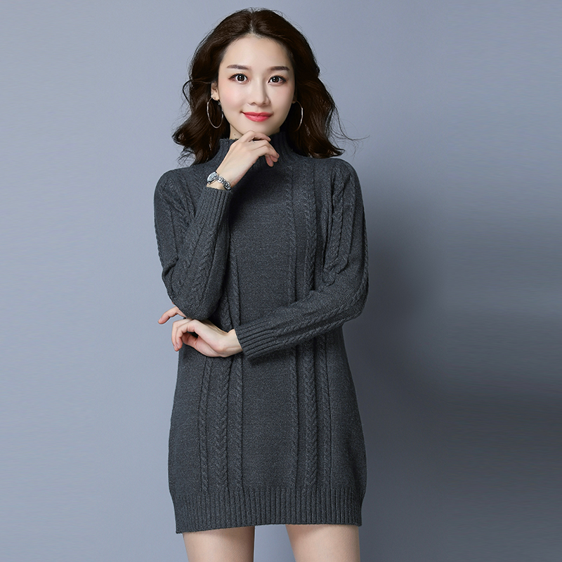 Korea Fashion Style perempuan musim gugur baru sweater LOOESN merajut kemeja (MYS8332 abu-abu