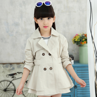 Gambar Korean style girls New style children s anti coat (M abu abu)