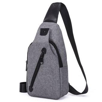 Korean Style Premium Shoulder Bag With External USB Port Phone Charger Travel Holder (Grey) - Intl Oktober 2019 - 2 Korean Style Premium Shoulder Bag With External USB Port Phone Charger Travel Holder (Grey) - intl - 2