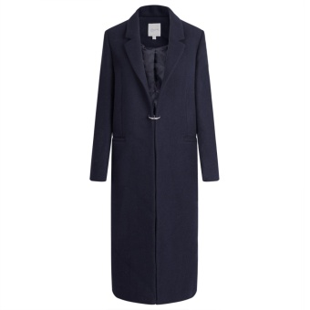 Gambar Korean style wool autumn and winter New style wool coat (Biru tua)