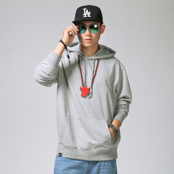 Flash Sale Musim gugur untuk meningkatkan kode pria muda lindung nilai sweater hoodie (Teh hitam