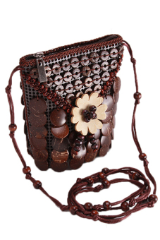 LALANG Coconut Shell Women Shoulder Bag Beach Coffee Mei 2018 - 2 LALANG Coconut Shell Women Shoulder Bag Beach Coffee - 2