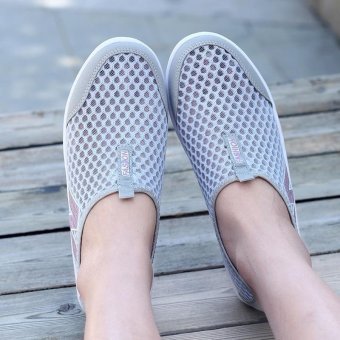 LALANG New Height Increasing Shoes Casual Women Swing BreathableWedges Shoes Grey Mei 2018 - 4 LALANG New Height Increasing Shoes Casual Women Swing BreathableWedges Shoes Grey - 4