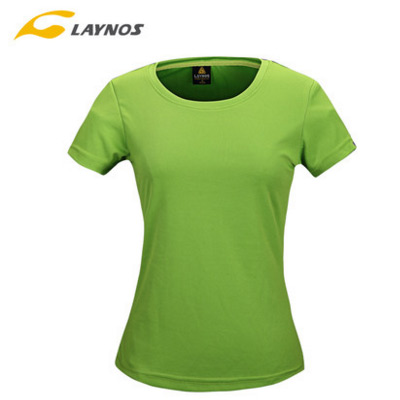 Laynos luar ruangan lengan pendek bernapas ukuran besar I pakaian t-shirt ((Perempuan
