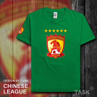 Gambar Liga Super laki laki klub tujuh sepak bola t shirt (Lengan pendek Irlandia hijau)