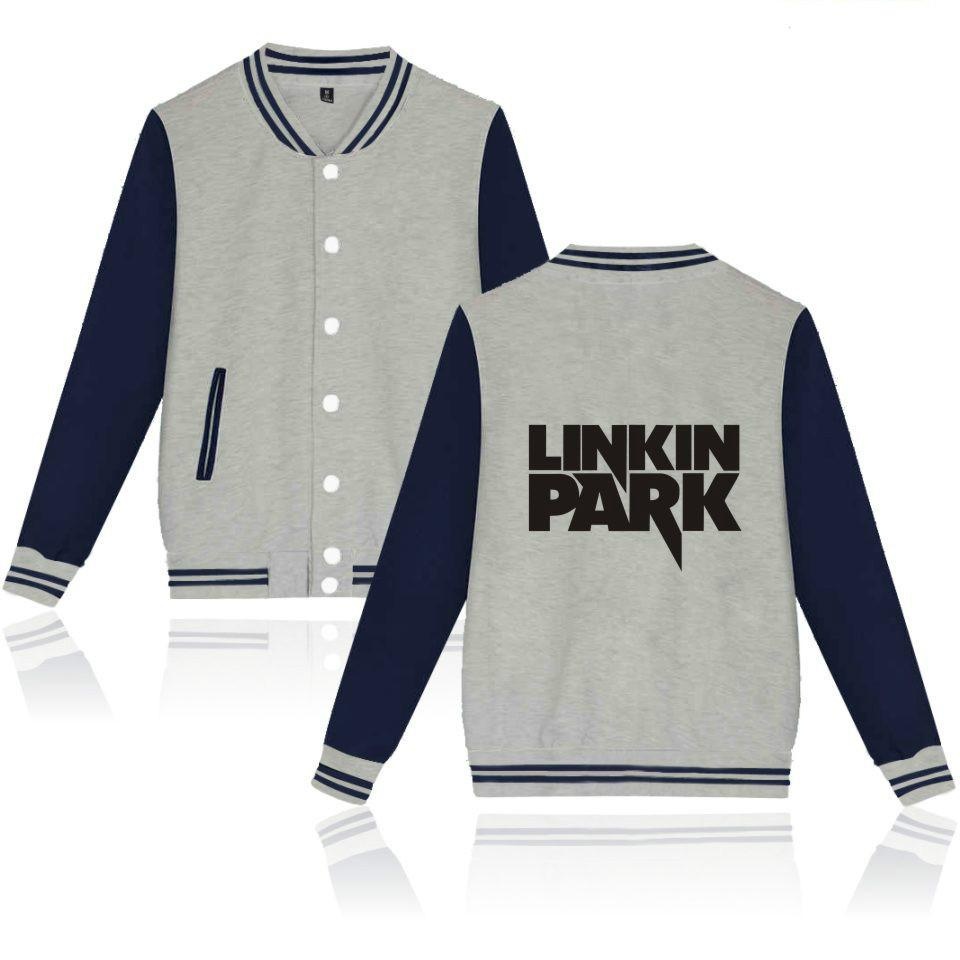 LIMENG Baru Linkin Park Hoodies Winter Kasual Pria untuk Musim Gugur Sweatshirts Pria Baseball Seragam Hoodies Hangat Kapas Rock dan Roll Hoodie-shirt Maxi Plus Ukuran XXS ~ XXXXL For Men Series 2 (Grey) -Intl