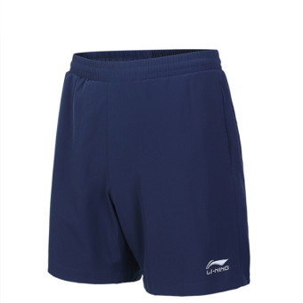 Gambar LINING aapj307 aapj166 askl116 untuk pria dan wanita bulu tangkis kulot celana pendek (Laki laki celana pendek * tinta biru)