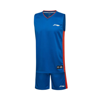 Gambar LINING AATL001 musim semi seri basket pria baru profesional baju balap pakaian basket ( 9 brilian biru)