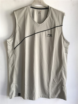 Gambar LINING aaye221 1 pria basket seri kebugaran t shirt (Warna Gambar.)