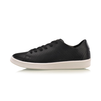 Gambar LINING AGCM108 flat shoes sepatu kasual sepatu sepatu olahraga (New dasar hitam putih)