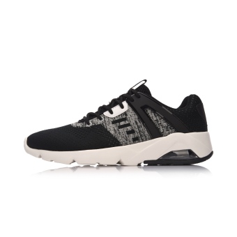 Gambar LINING agcm174 bantalan udara setengah joging sepatu kasual sepatu (Standar hitam mikrokristalin abu abu off white)