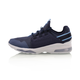 Gambar LINING aglm009 bernapas sepatu kasual sepatu lari (Kacang biru tua aurora biru)