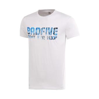 Gambar LINING ahsm199 1 2 6 kapas penyerap leher bulat t shirt lengan pendek t shirt (Putih)