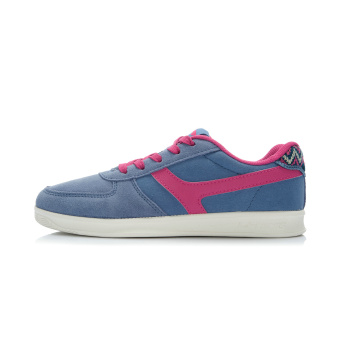 Gambar LINING alcj106 asli klasik sepatu kasual sepatu (Luar negeri biru warna warni ungu)