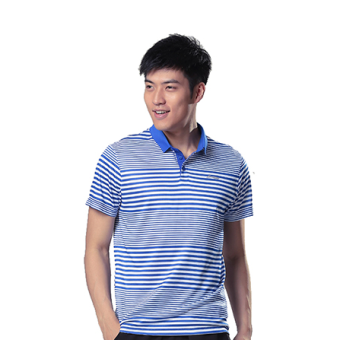 Gambar LINING aplk097 aplk046 asli bulu tangkis pakaian (Laki laki APLK097 2 biru bergaris)
