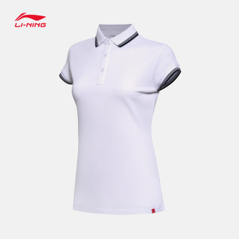 Gambar LINING APLM096 Pakaian Wanita Lengan Pendek Kemeja POLO (Standar putih) (Standar putih)
