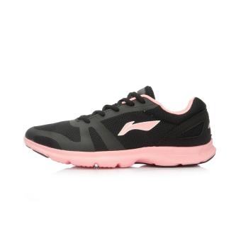 Gambar LINING arbl048 Shishang jala ringan lari sepatu olahraga ringan sepatu lari (Abu abu gelap hitam neon merah muda)