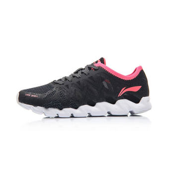 Gambar LINING arbm024 2 5 perempuan memakai bernapas non slip sepatu olahraga (New dasar hitam flame fluoresensi Hong)