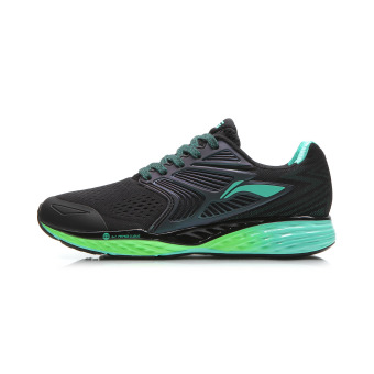 Gambar LINING arhm019 bernapas cerdas kebugaran sepatu sepatu lari (New dasar hitam neon hijau mint)