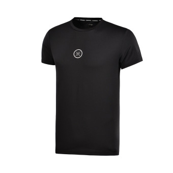 Gambar LINING atsm203 lengan pendek pria seri pria t shirt (Standar hitam) (Standar hitam)