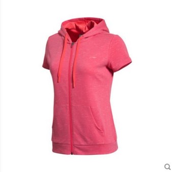 Gambar LINING Awdk128 2 Merajut Lengan Pendek Pelatihan Perempuan Lengan Pendek Kemeja T shirt (Seperti gambar) (Seperti gambar)