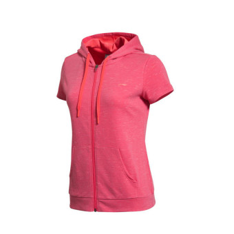 Gambar LINING AWDK128 lengan pendek wanita musim semi dan musim gugur berkerudung sweter kardigan (Gray Rose bunga AWDK128 2)