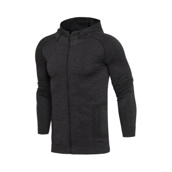 Gambar LINING awdm273 satu berkerudung Slim satu kebugaran pakaian sweater (Pencampuran warna standar hitam)