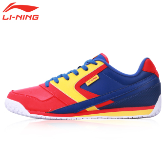 Gambar Lining aycl003 bulu tangkis sepatu sepatu pria (Budaya sepatu lari oranye dan biru untuk mengirim 2)